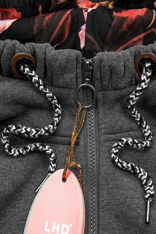 Verlängerte Kapuzenjacke von LHD grau