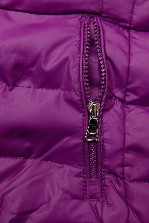 Steppjacke mit abnehmbarer Kapuze lila