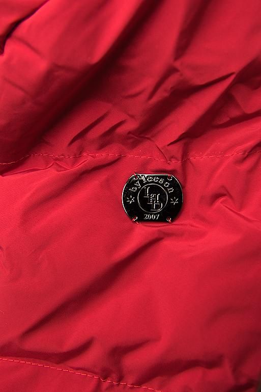 Winterjacke mit kuscheliger Teddy Fleece rot