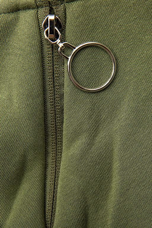 Sweatshirt/Sweatkleid mit Kapuze khaki