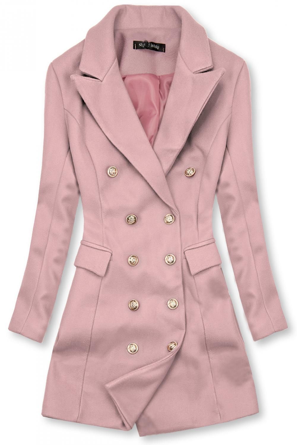 Gefütterter Damenmantel rosa