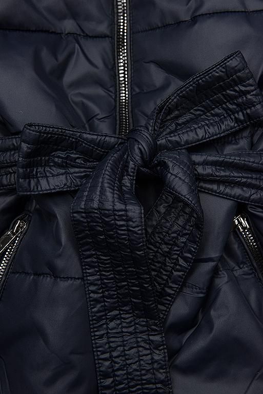 Wattierte Steppjacke mit Wendemöglichkeit dunkelblau/schwarz