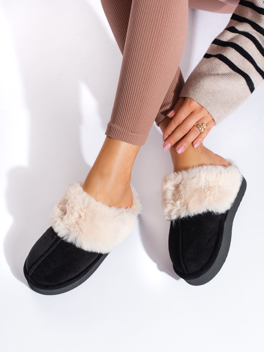 Schwarze Plateau-Slipper