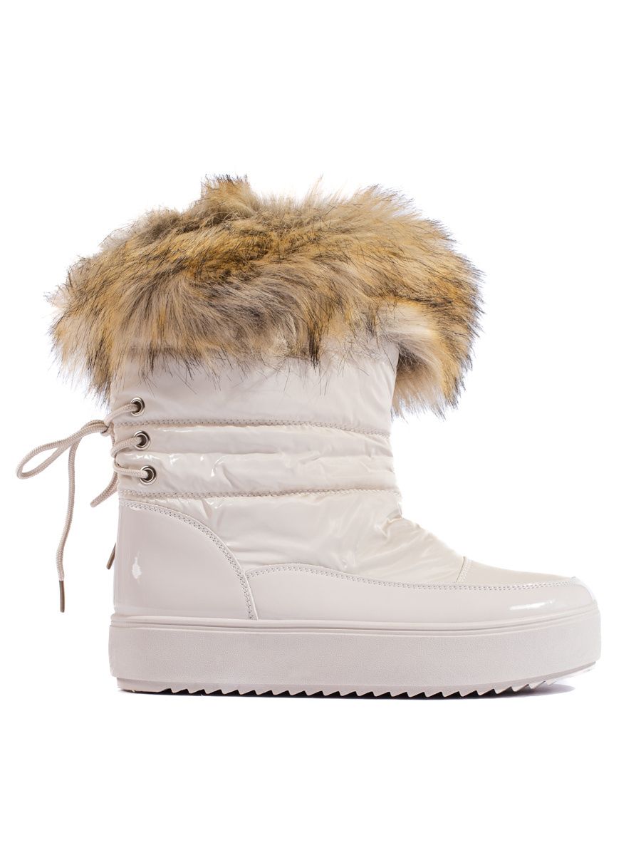 Damencreme Schneestiefel mit Fell Shelovet