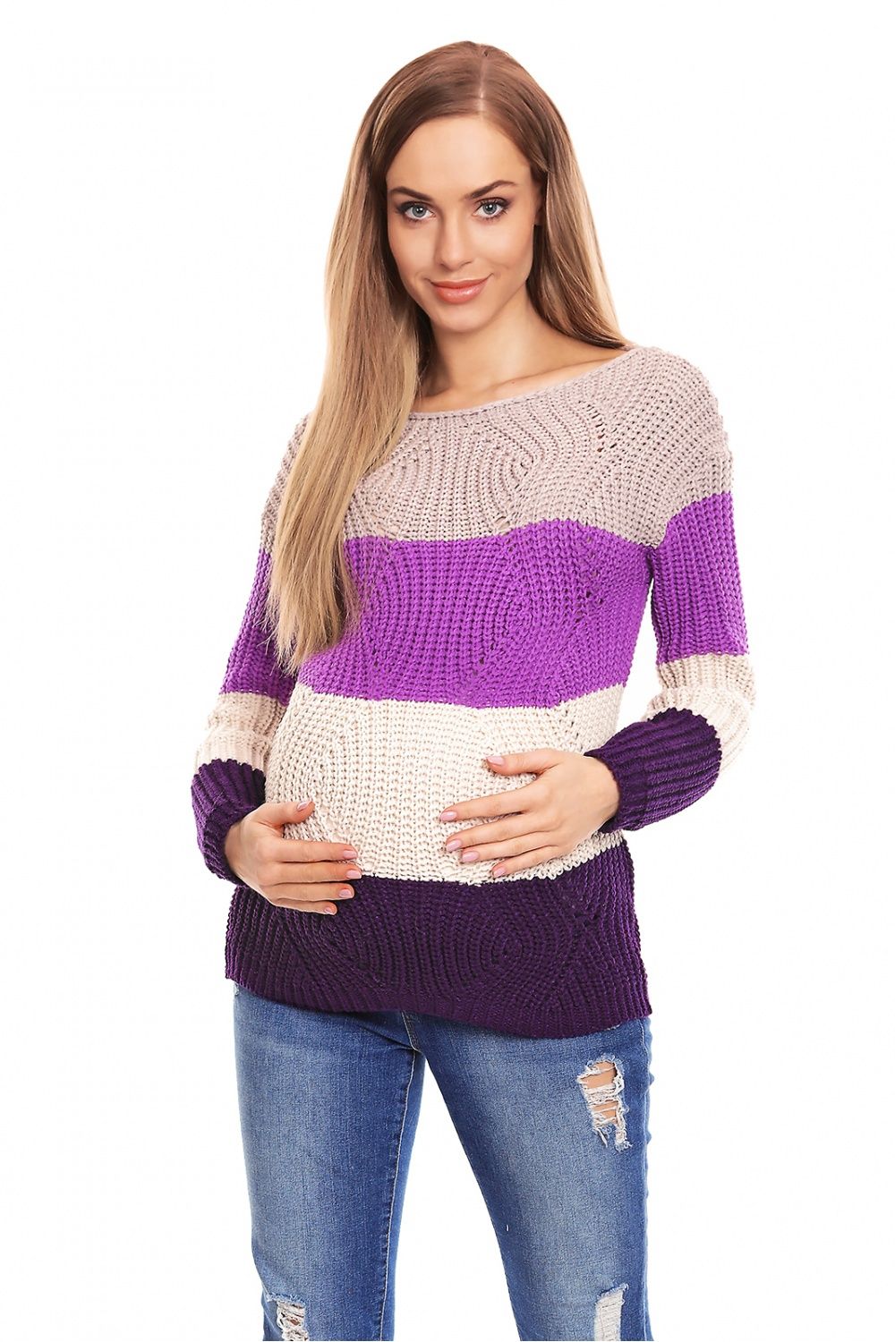 Schwangerschafts-Pullover mit langen Ärmeln