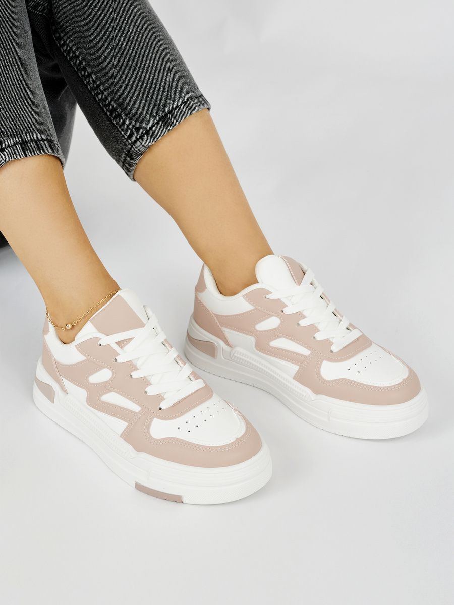 Rosa Damen Sneakers auf Plattform