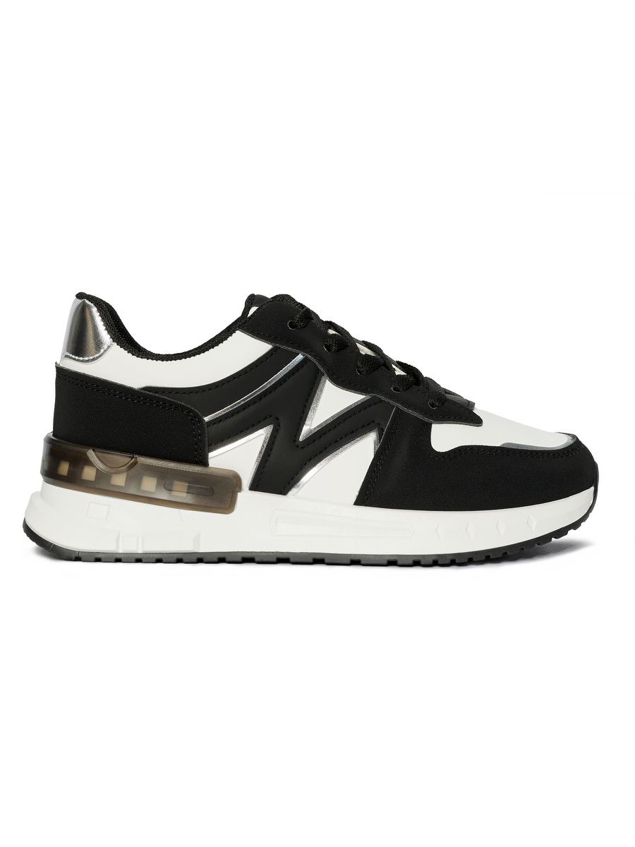 Schwarze bequeme Damensneaker