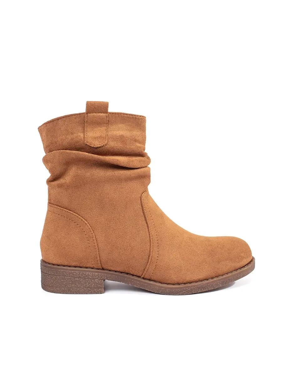 Damen braune Stiefeletten im Cowboy-Stil
