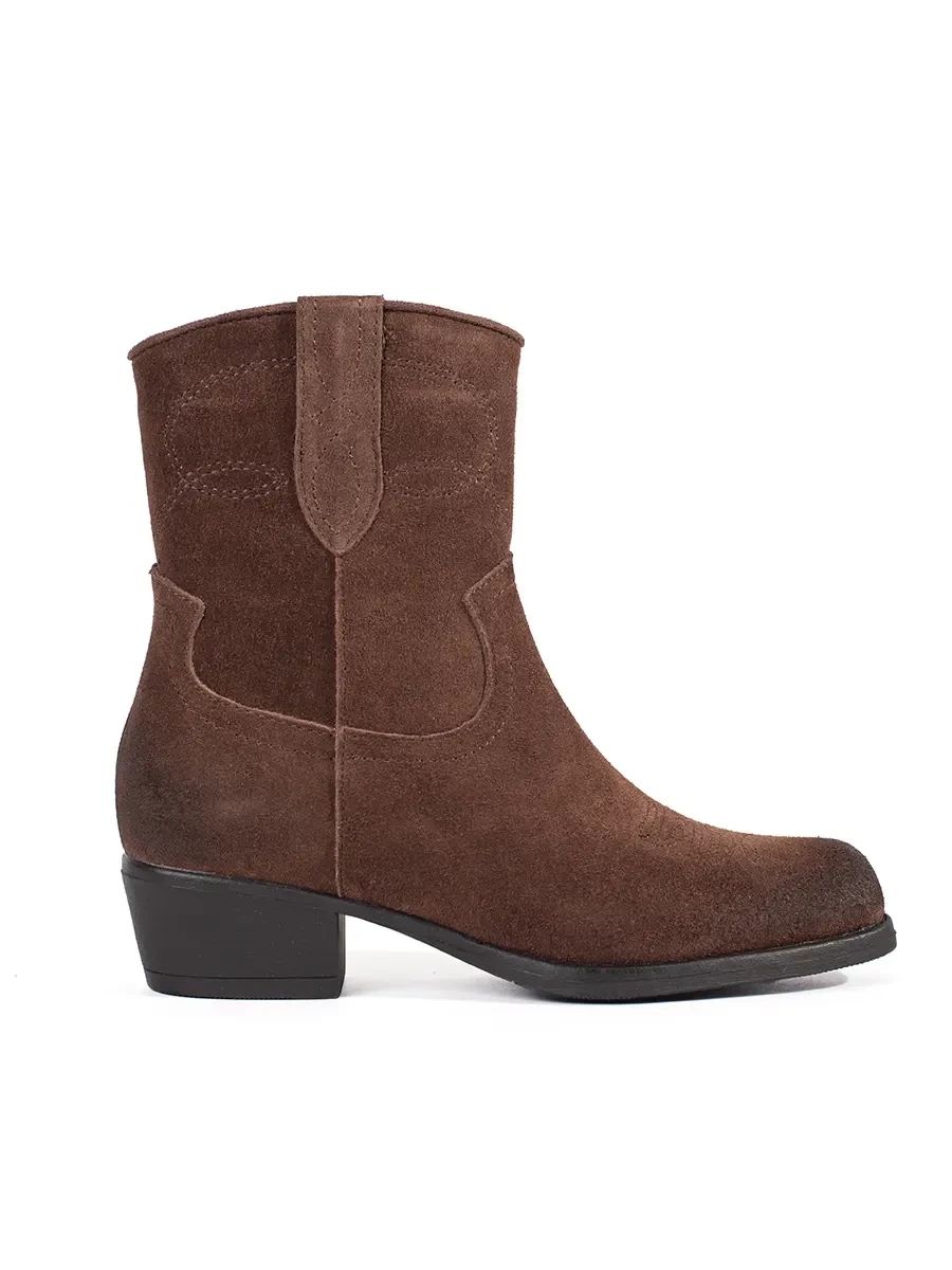 Braune Leder Stiefeletten Sergio Leone