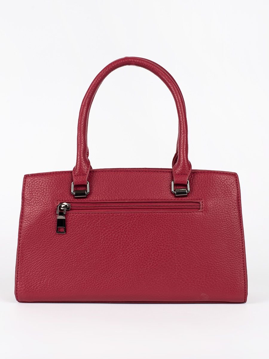 Rote klassische Damenhandtasche mit abnehmbarem Gurt