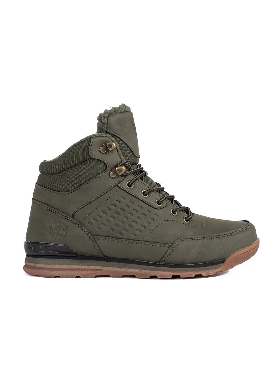 Dunkelgrüne Wanderschuhe