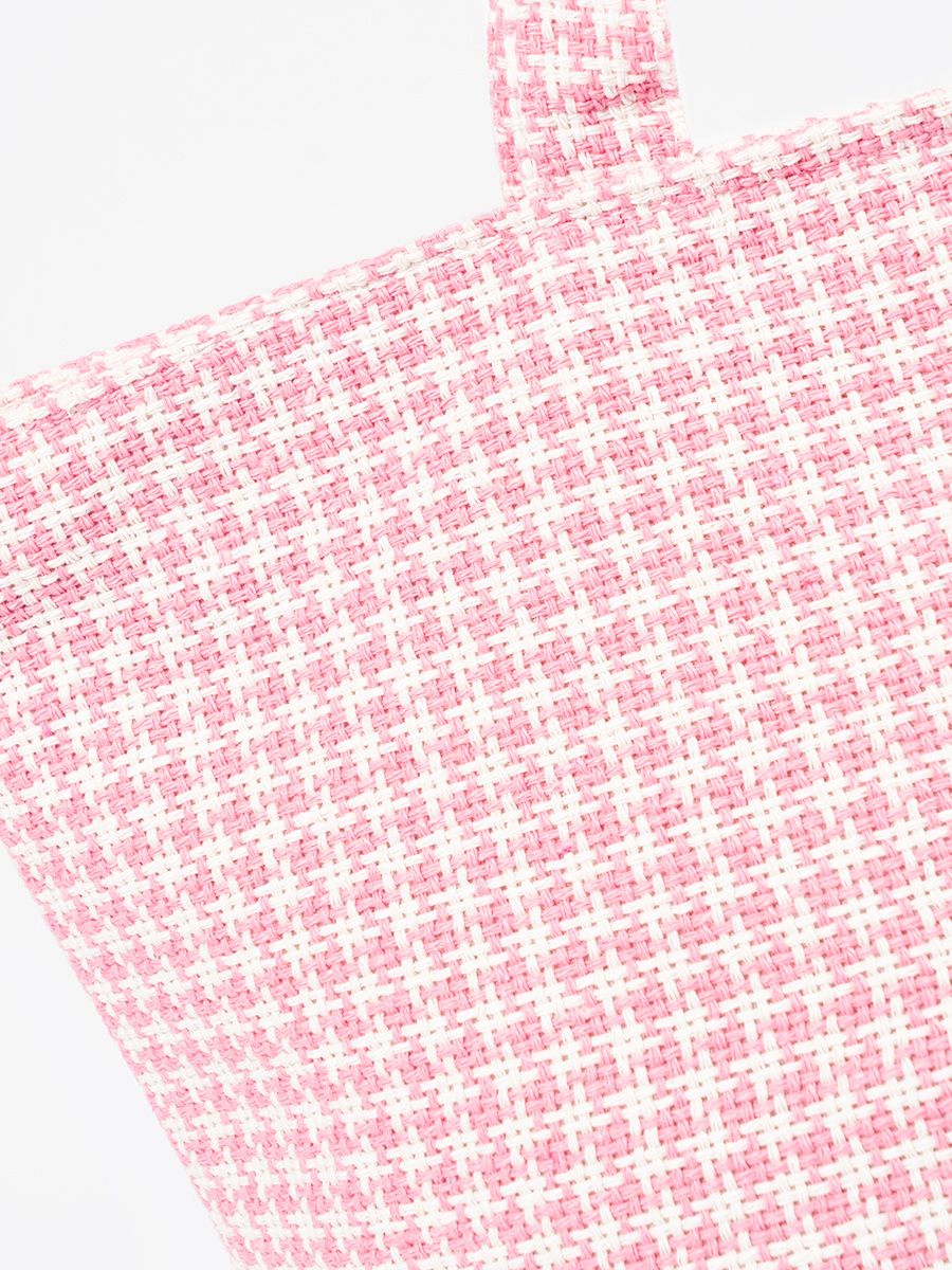 Rosa kariert Strandtasche