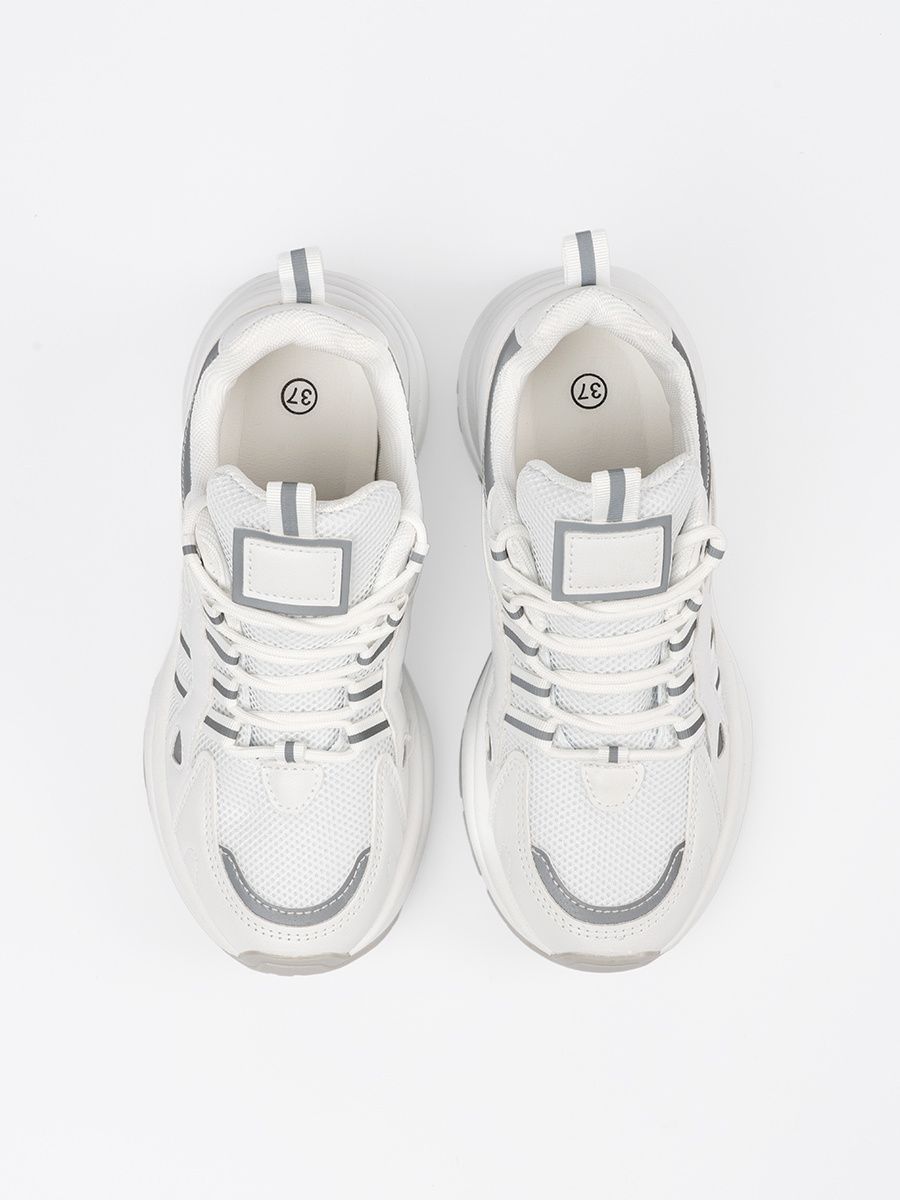 Weiße Damen Sneakers auf Plattform