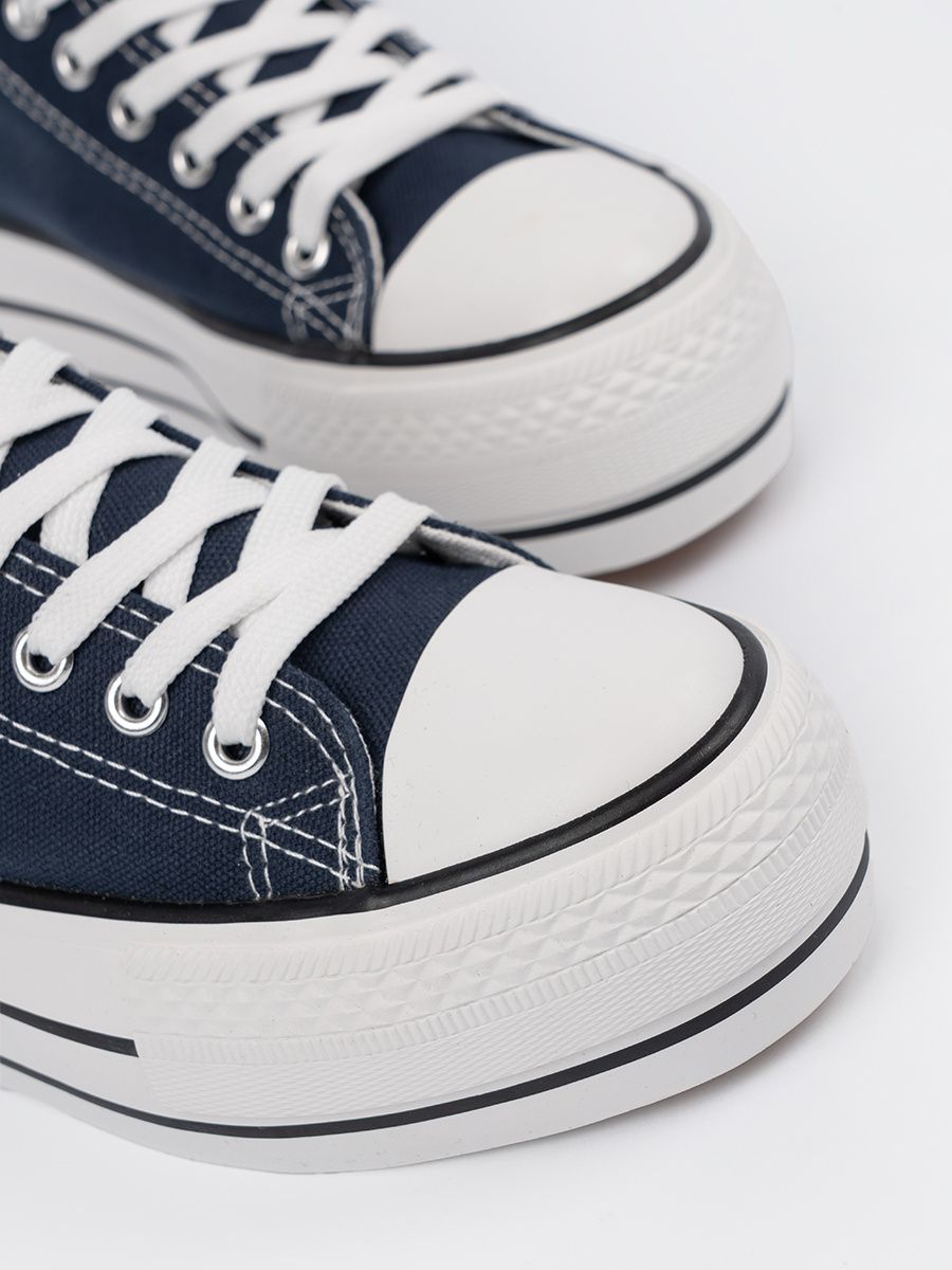 Damen Sneaker in Marineblau mit Plateau