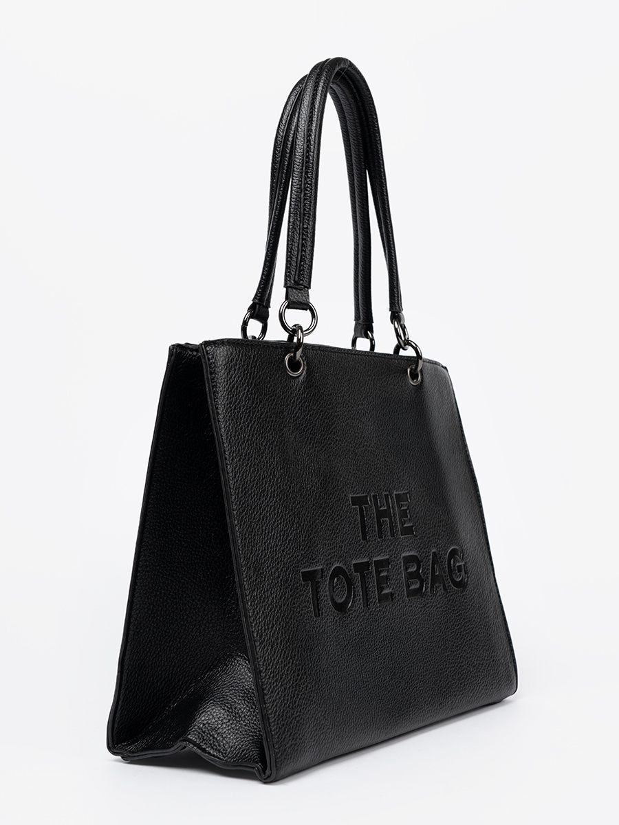 Klassische schwarze Shopper TOTE
