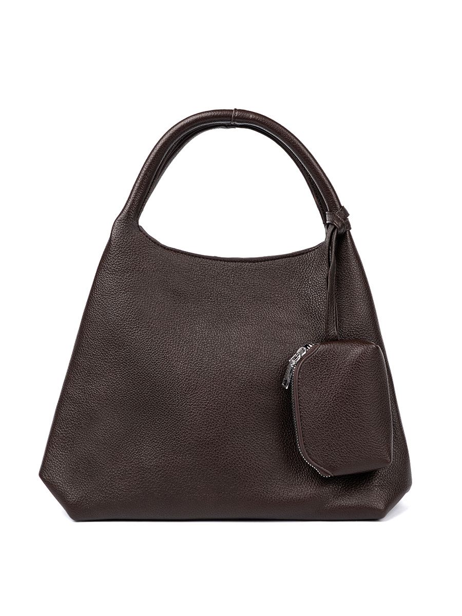 Elegante braune Handtasche mit Kosmetiktäschchen
