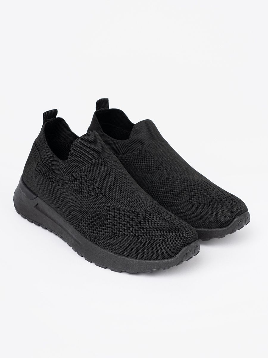 Schwarze Slip-On Sneakers