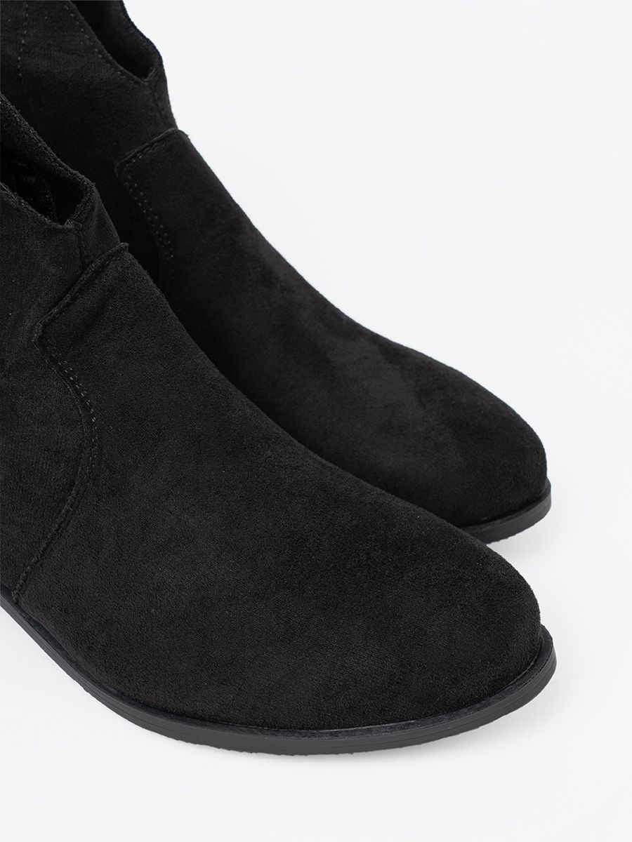 Schwarze Wildleder Stiefeletten