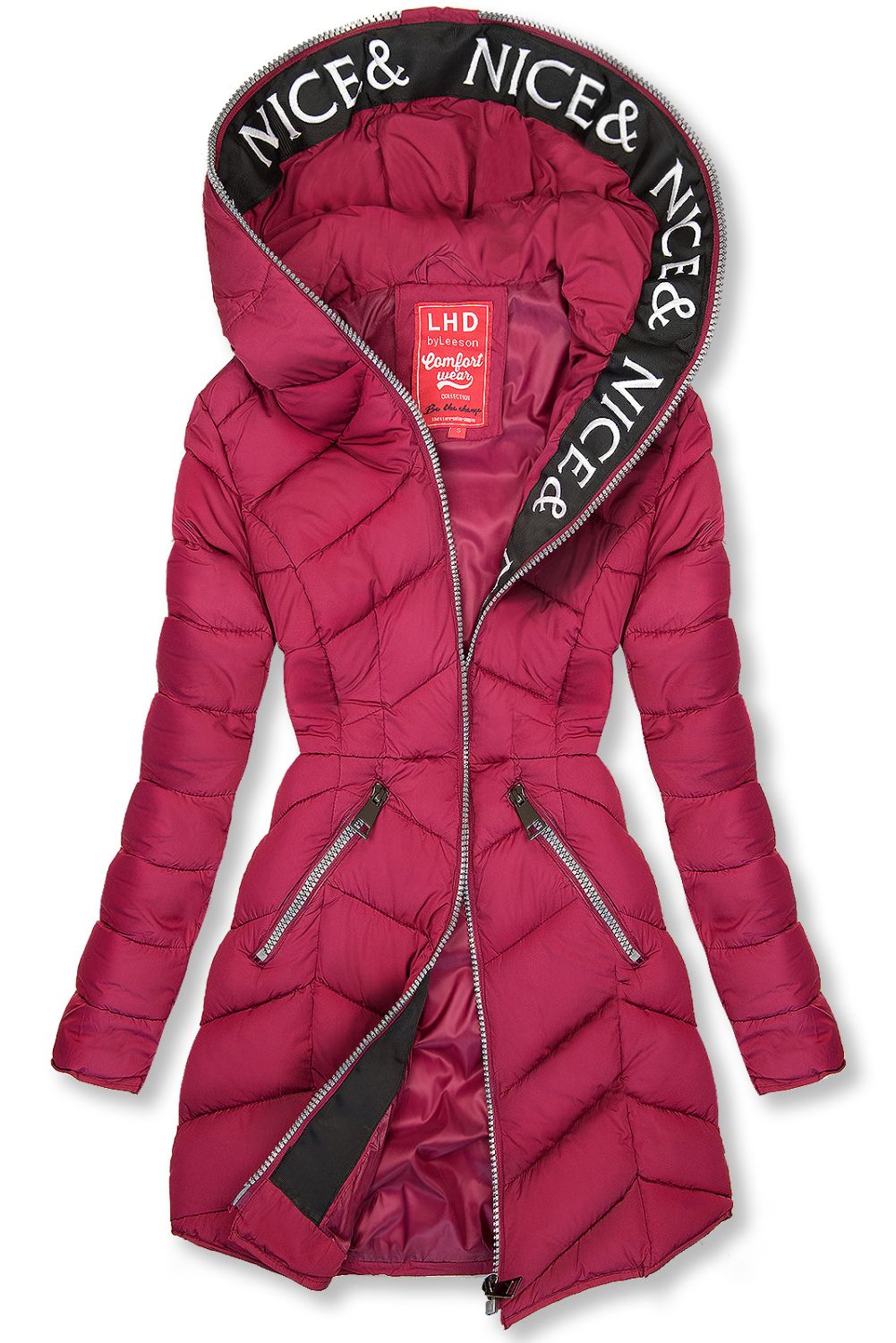 Leichte Steppjacke weinrot