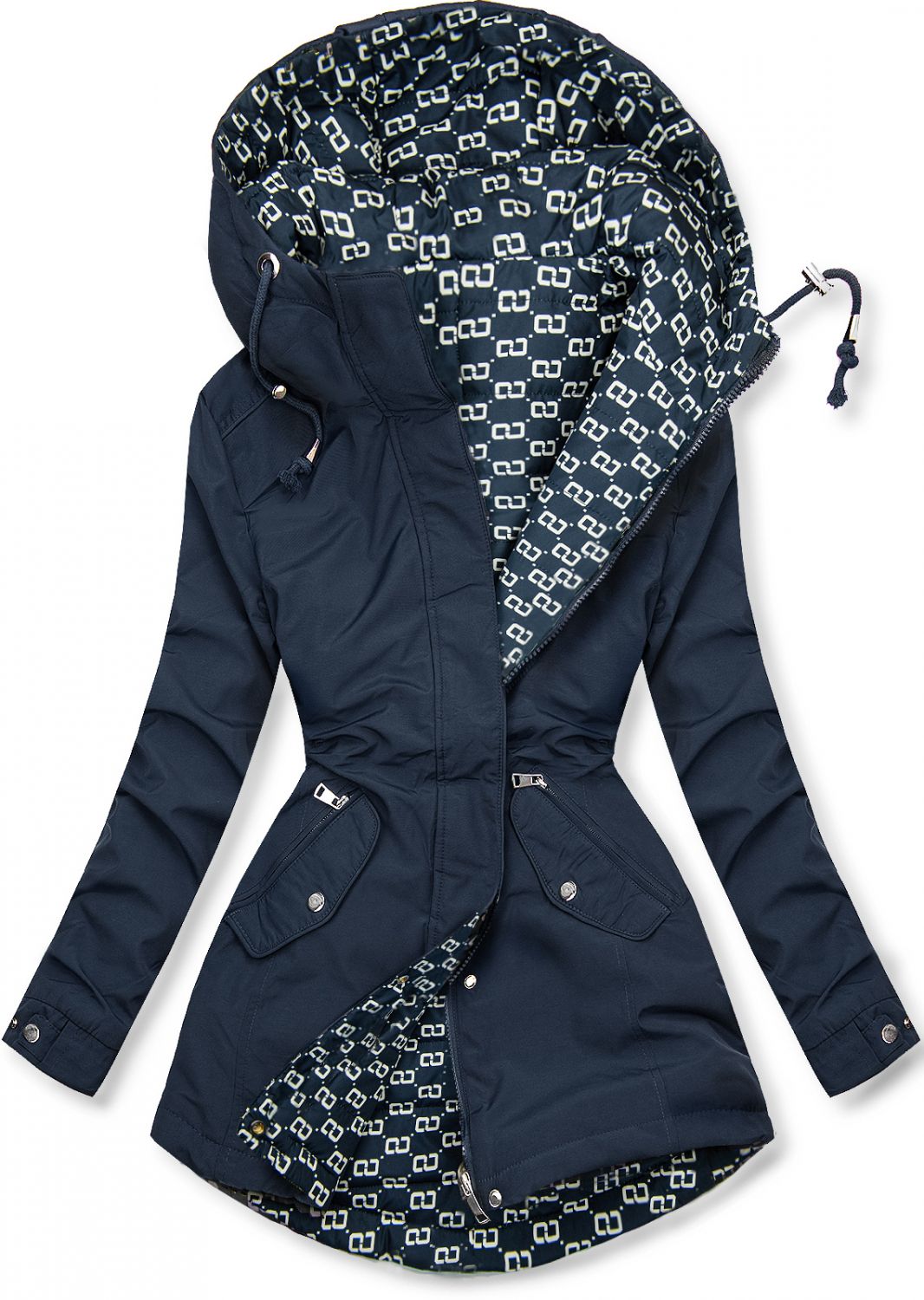 Frühlings-Wendeparka dunkelblau