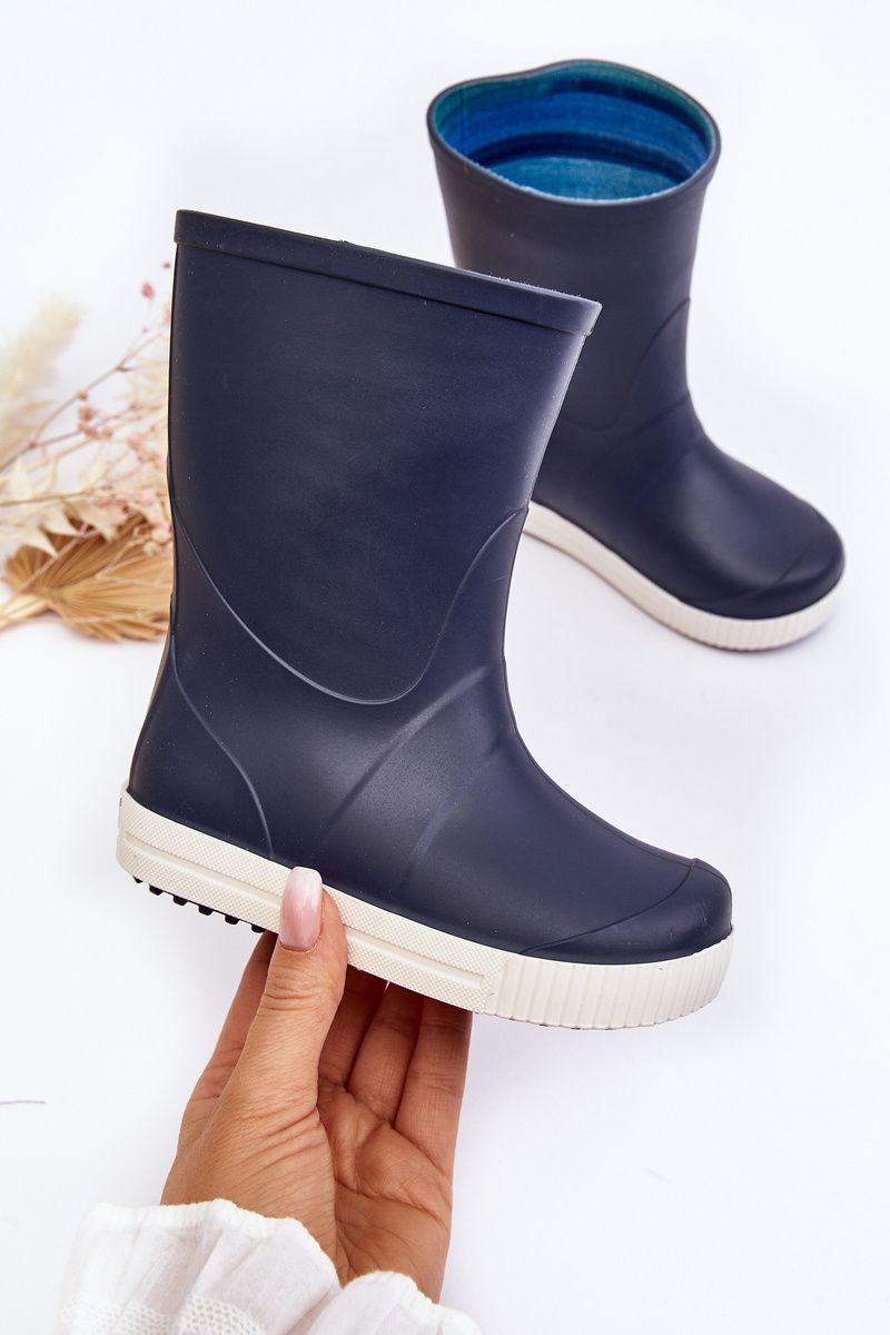 Kinder-Gummistiefel mit Plateausohle, blau