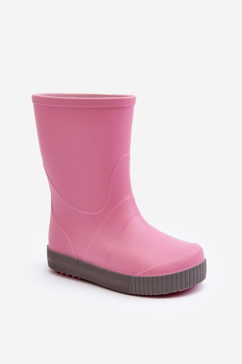 Rosa Gummistiefel mit Plateausohle