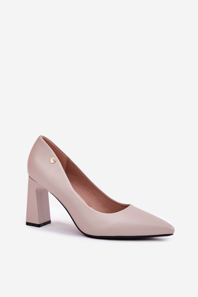 Elegante Pumps mit Blockabsatz, grau