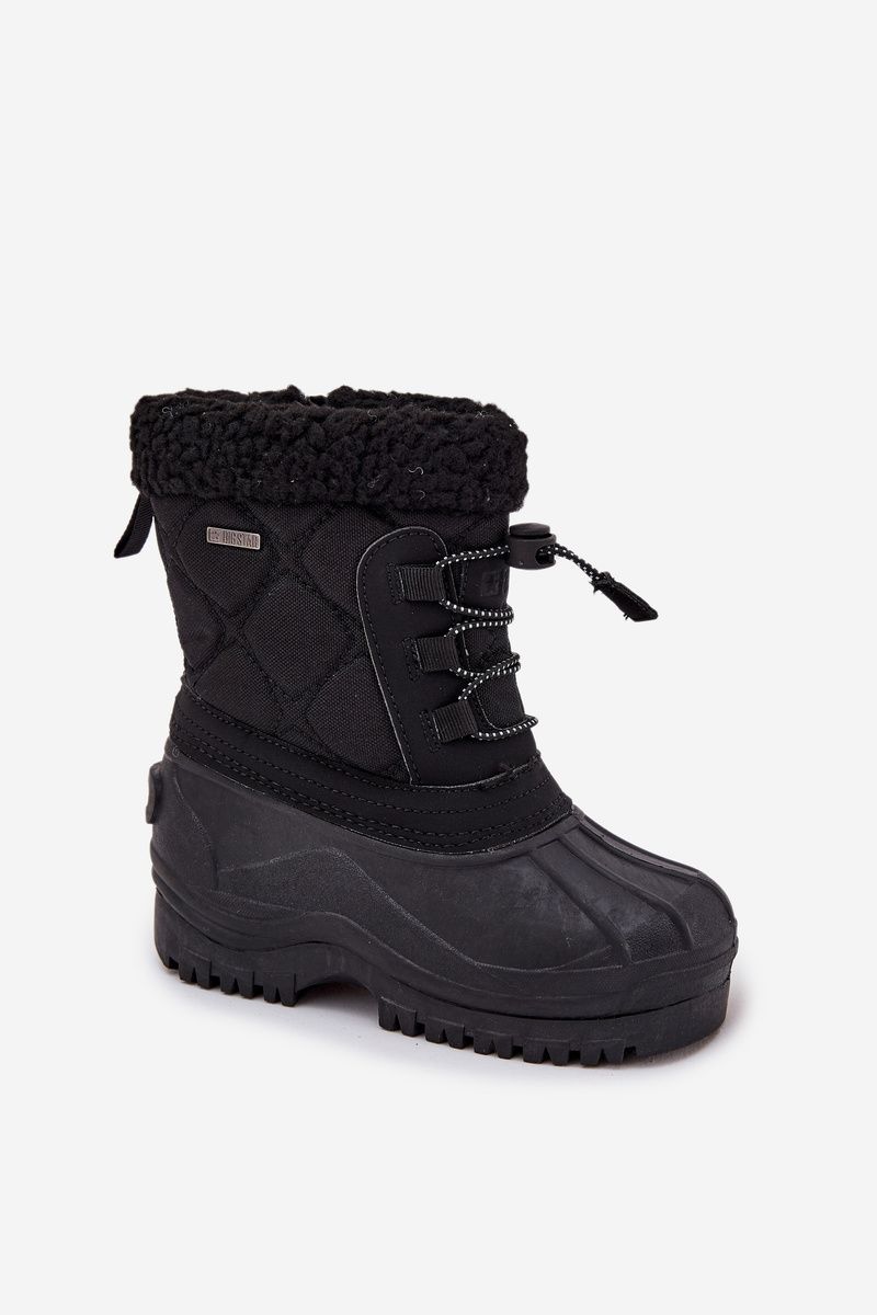 Gefütterte Schneestiefel mit Reißverschluss schwarz