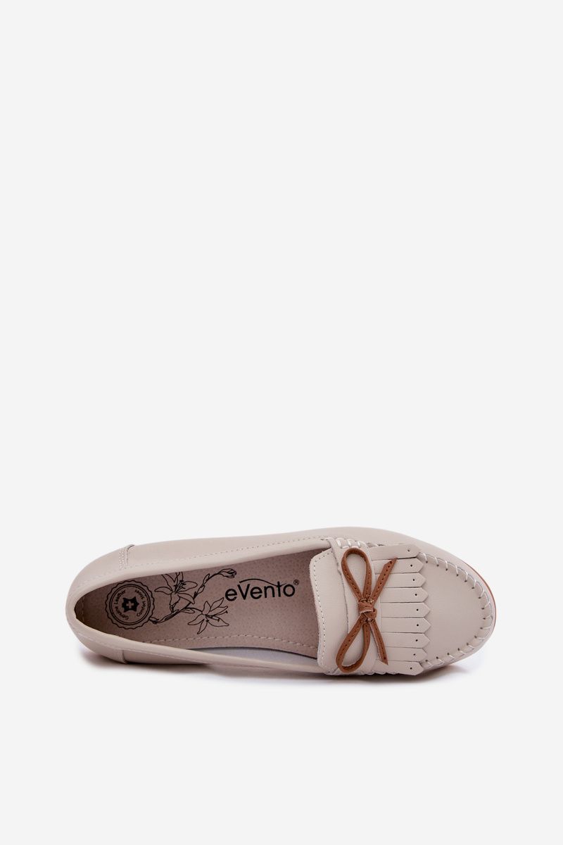 Beige Mokassins aus Naturleder