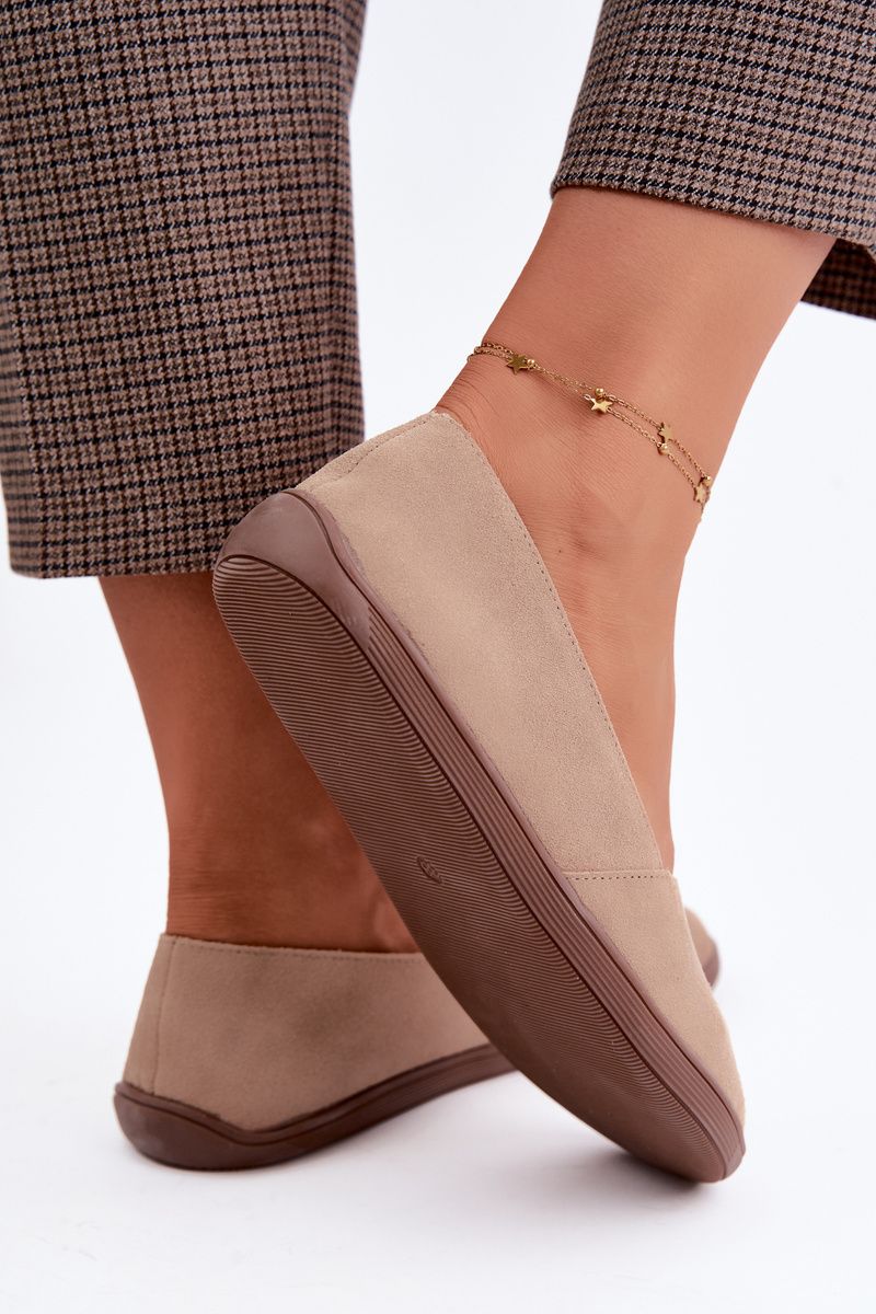 Barefoot Ballerinas aus natürlichem Wildleder beige