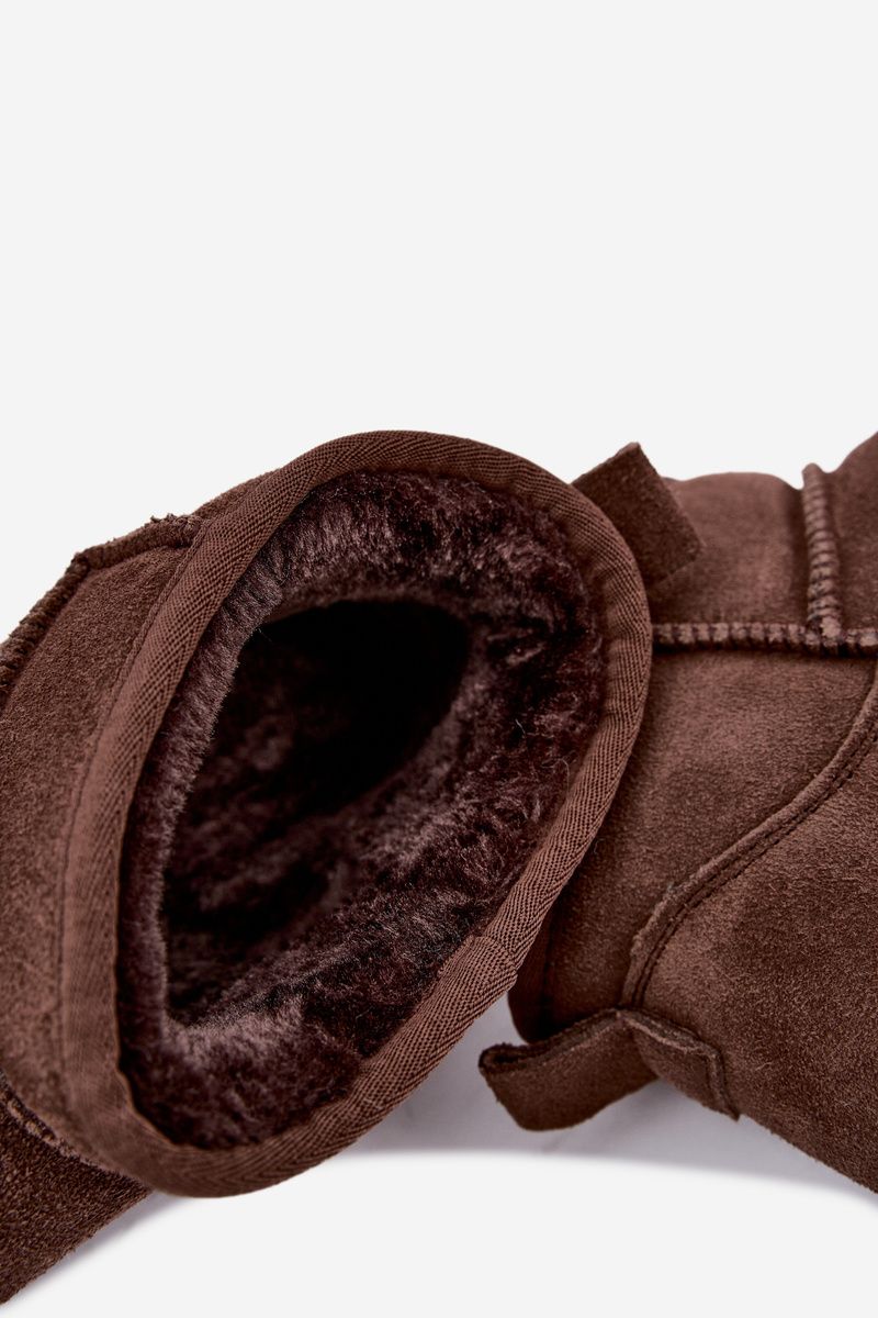 Snowboots aus echtem Wildleder in Braun