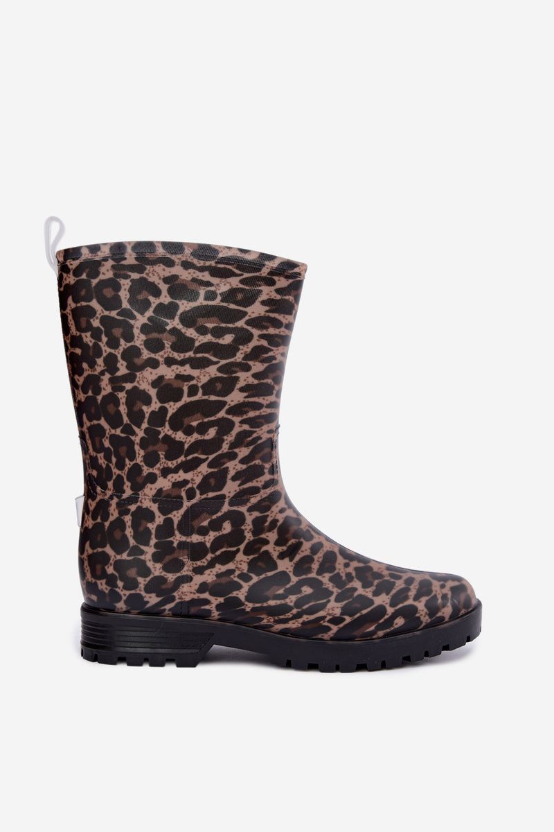 Gummistiefel mit Leopardenmuster