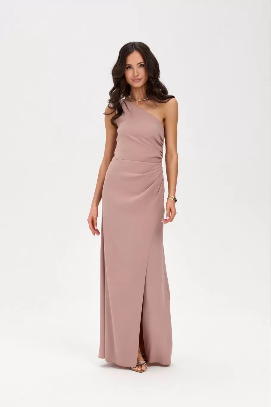 Maxikleid in Cappuccino-Farbe
