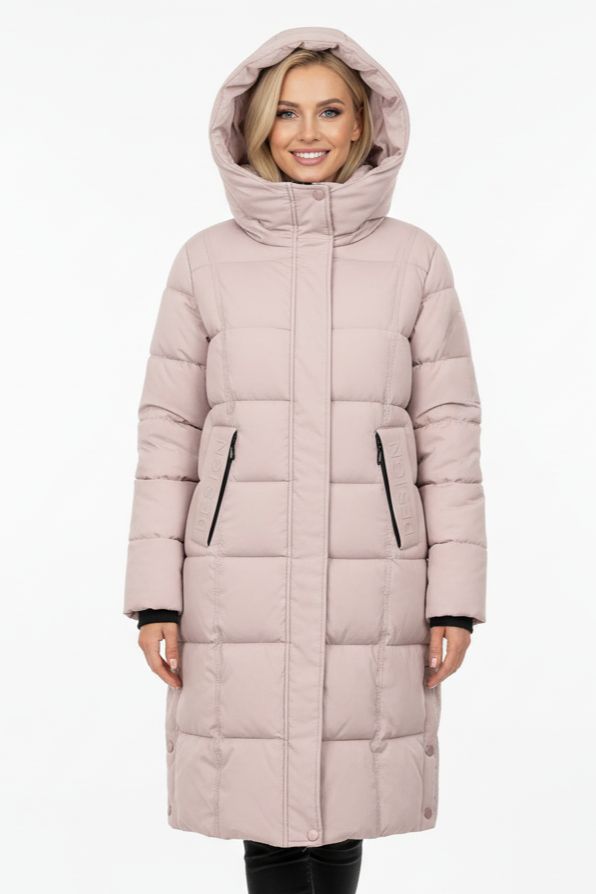 Damen-Winterjacke mit Kapuze DESIGN Rosa