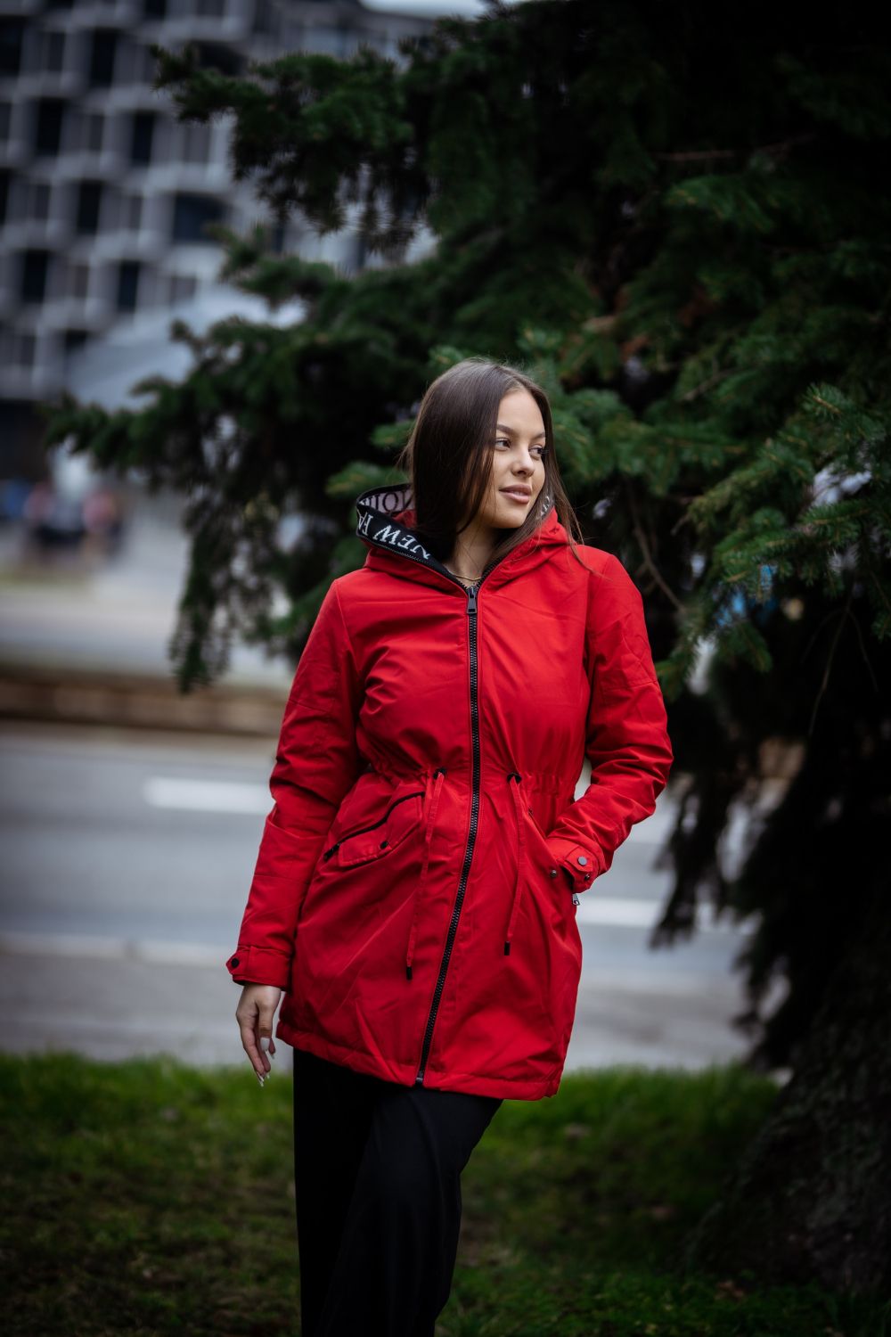 Parkajacke mit Kapuze FASHION Olivgrün