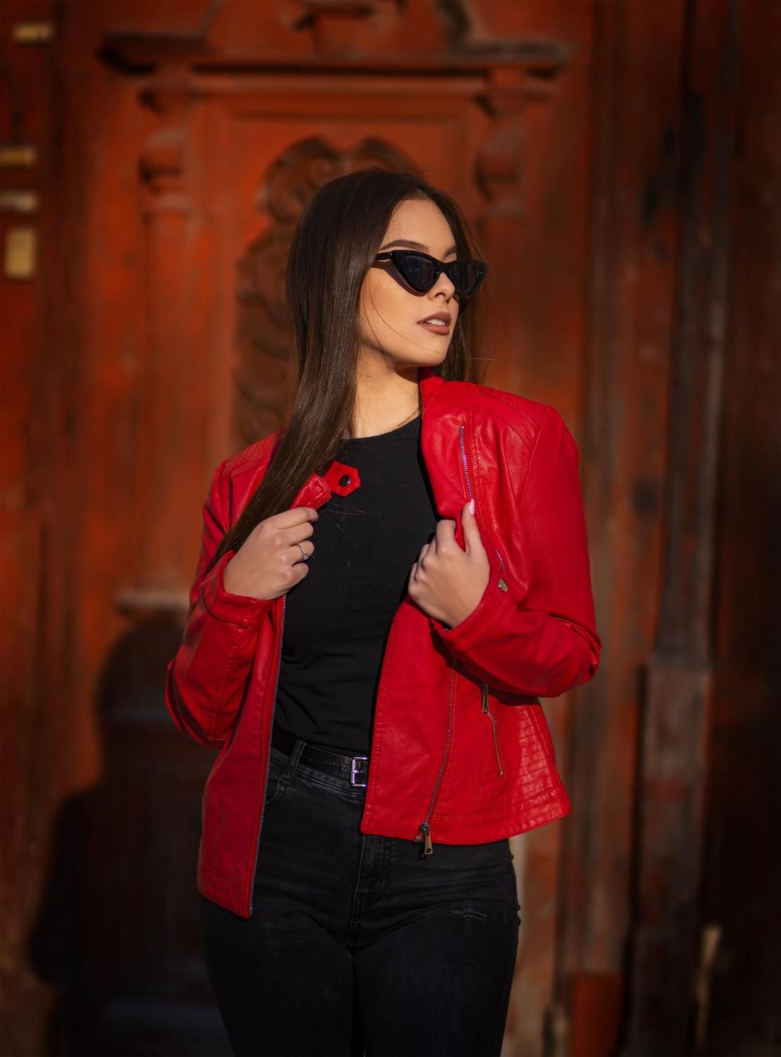 Kunstleder mit gemustertem Futter Schwarz