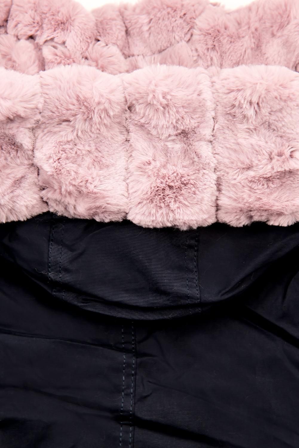 Parkajacke mit Teddyplüsch dunkelblau