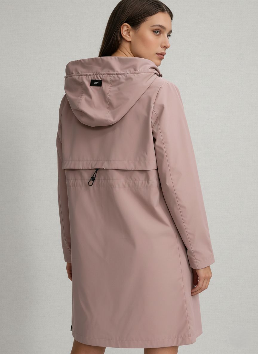Damen-Übergangsjacke mit Kapuze - Altrosa