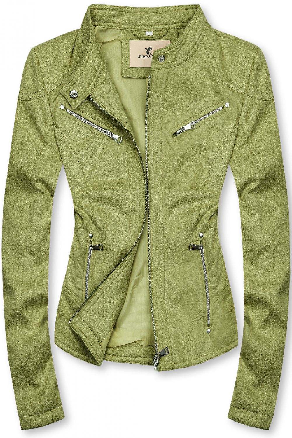 Wildlederjacke pistaziengrün