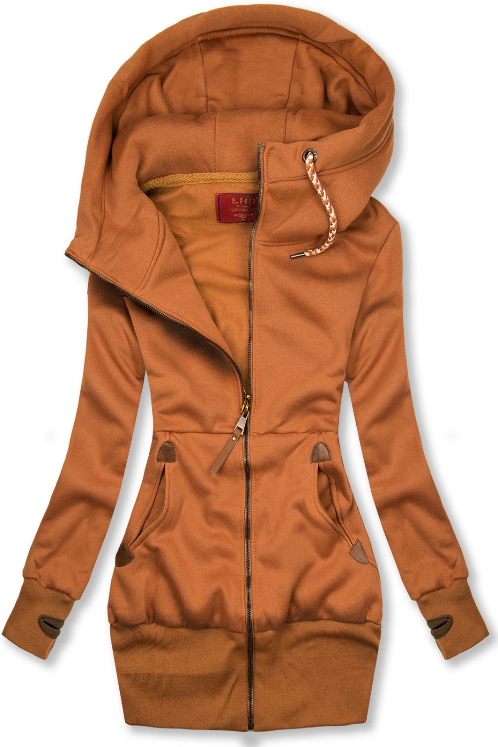 Sweatjacke mit Reißverschluss terakota