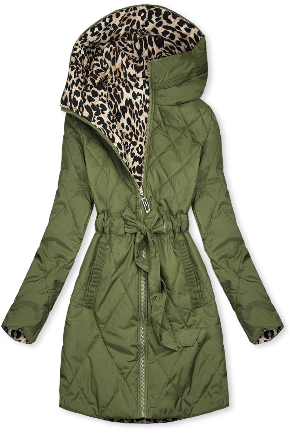 Wendejacke Grün/Leopardenmuster