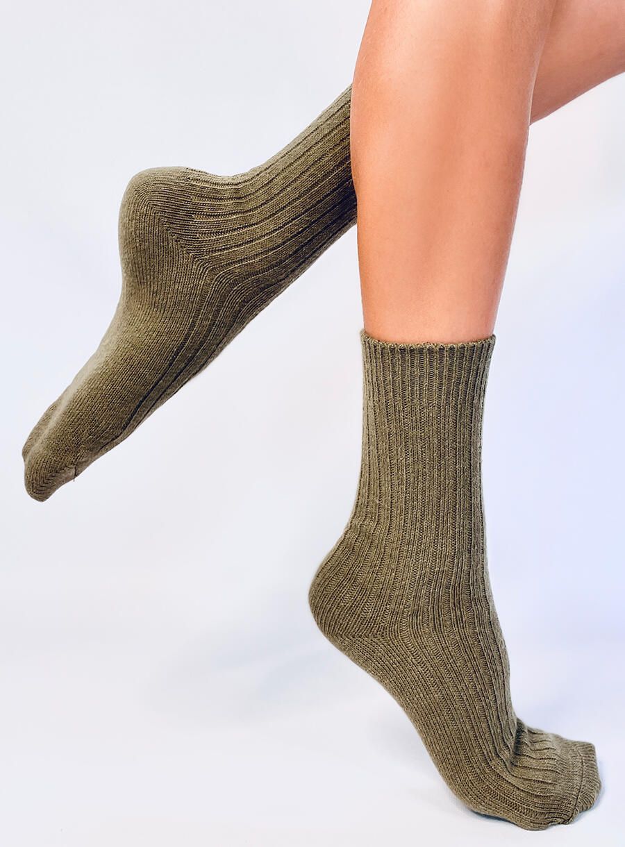 Warme Socken Khaki