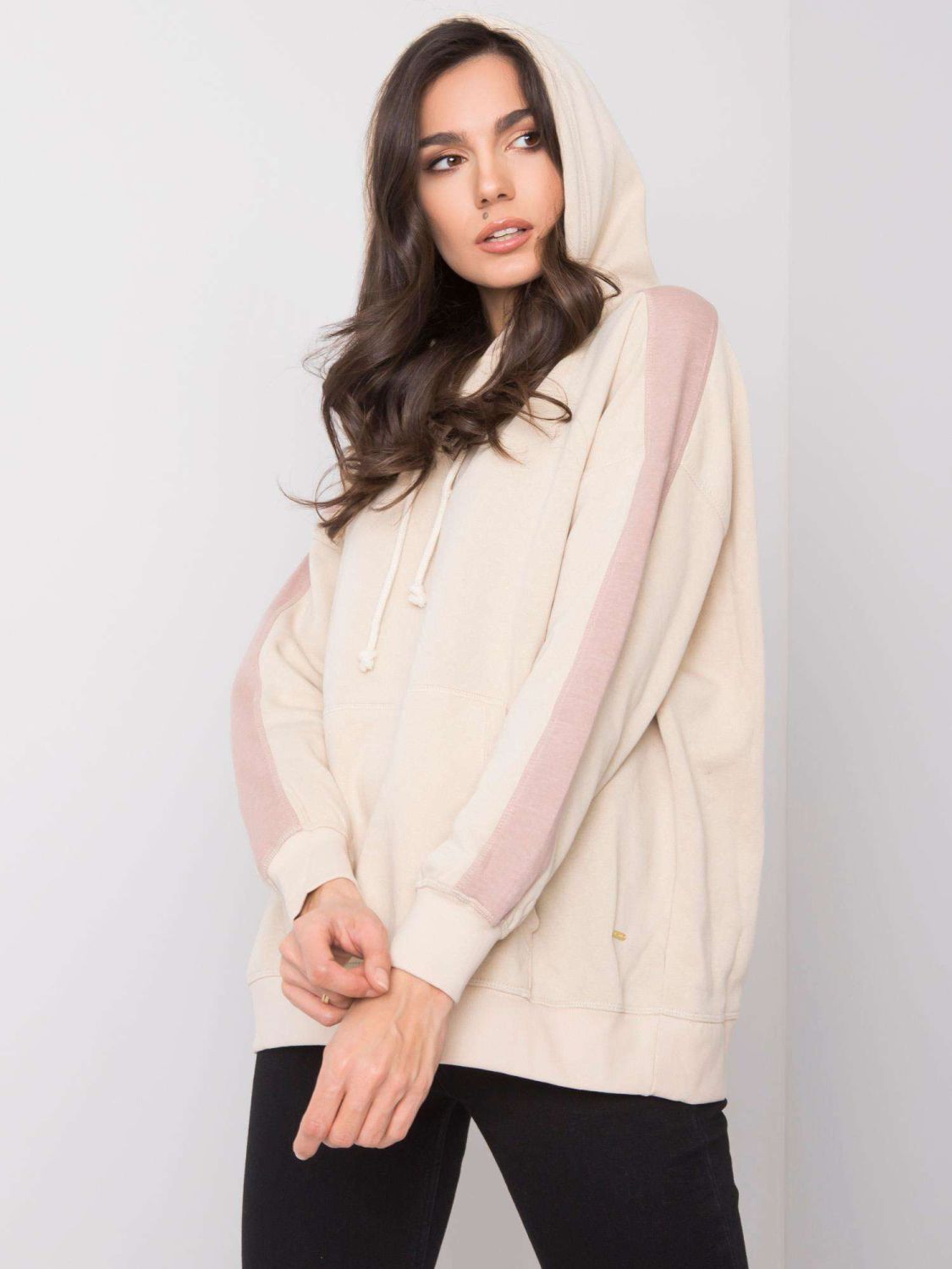 Beige Kapuzenpullover
