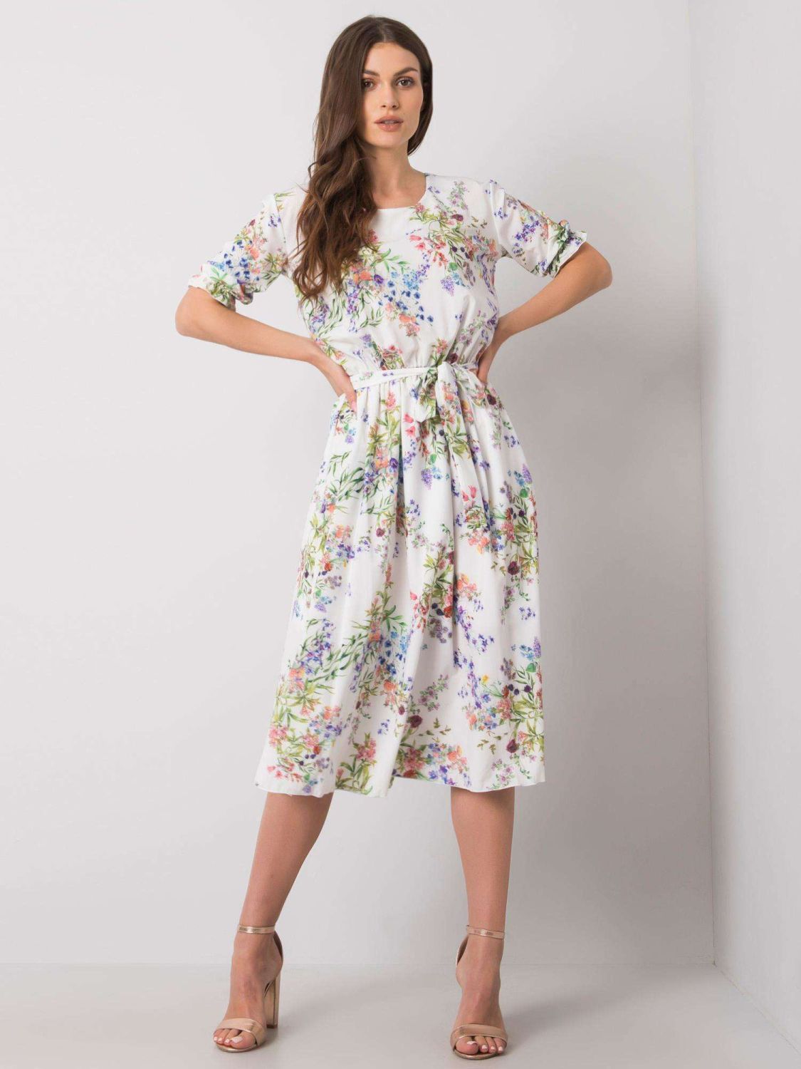 Weißes Blumen Kleid