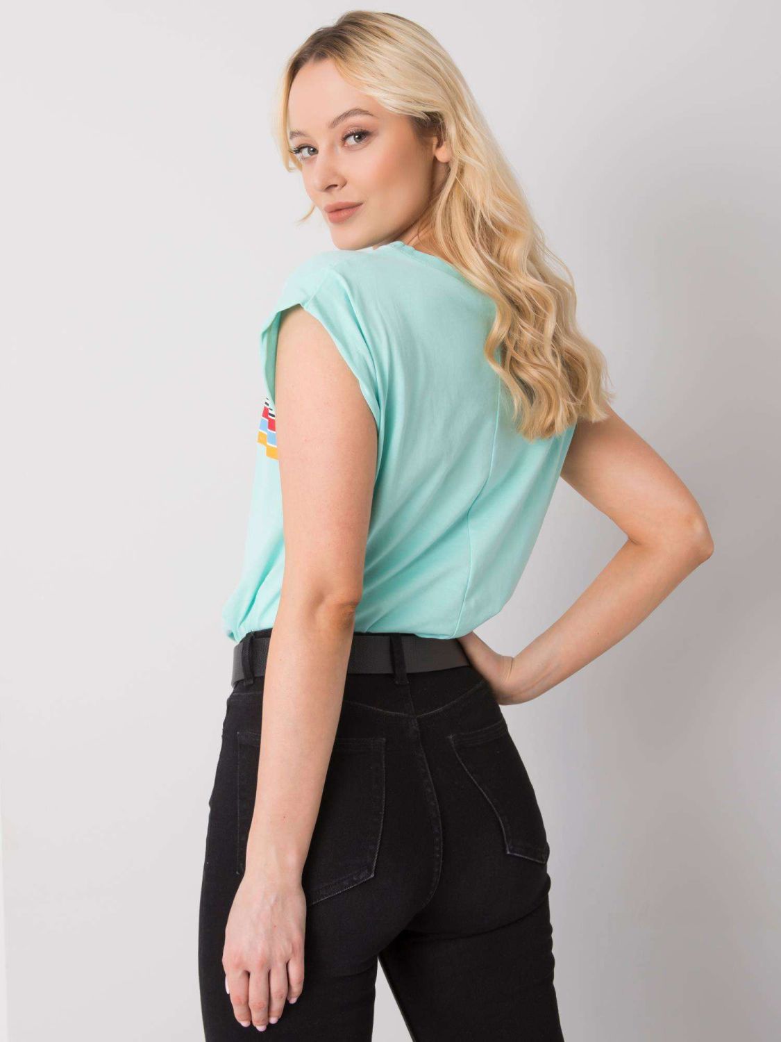 Weiches Damen T-Shirt in Mintgrün mit Druck