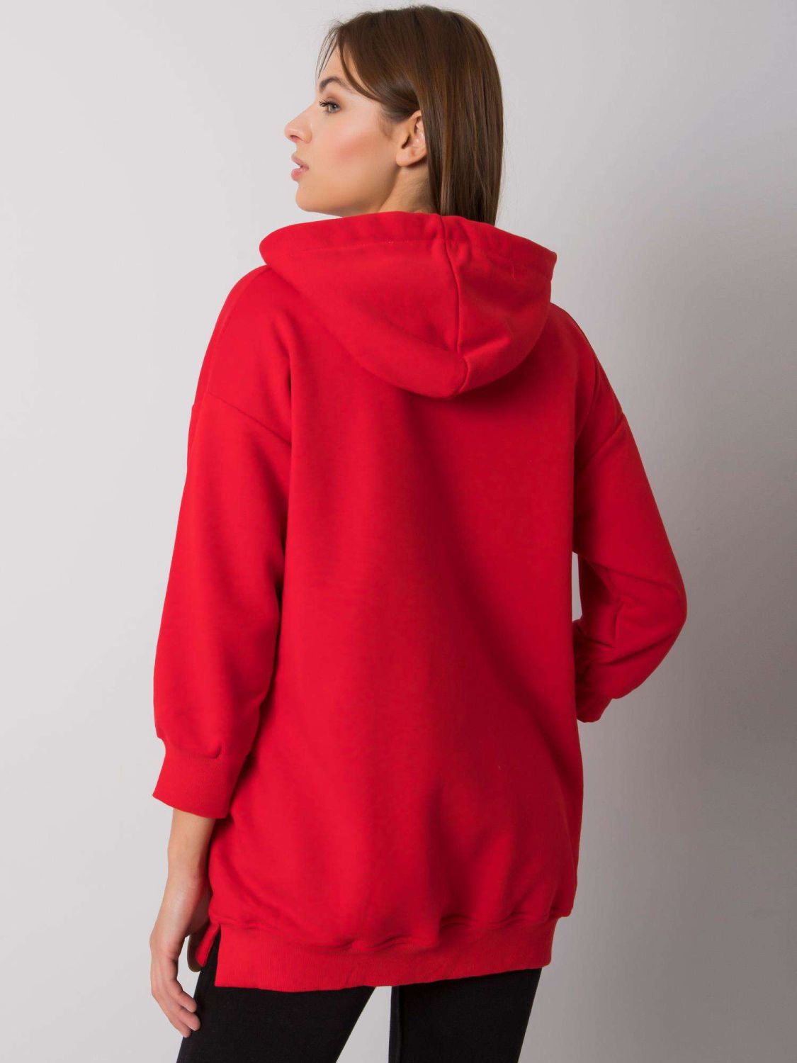Rote Baumwolljacke mit Taschen
