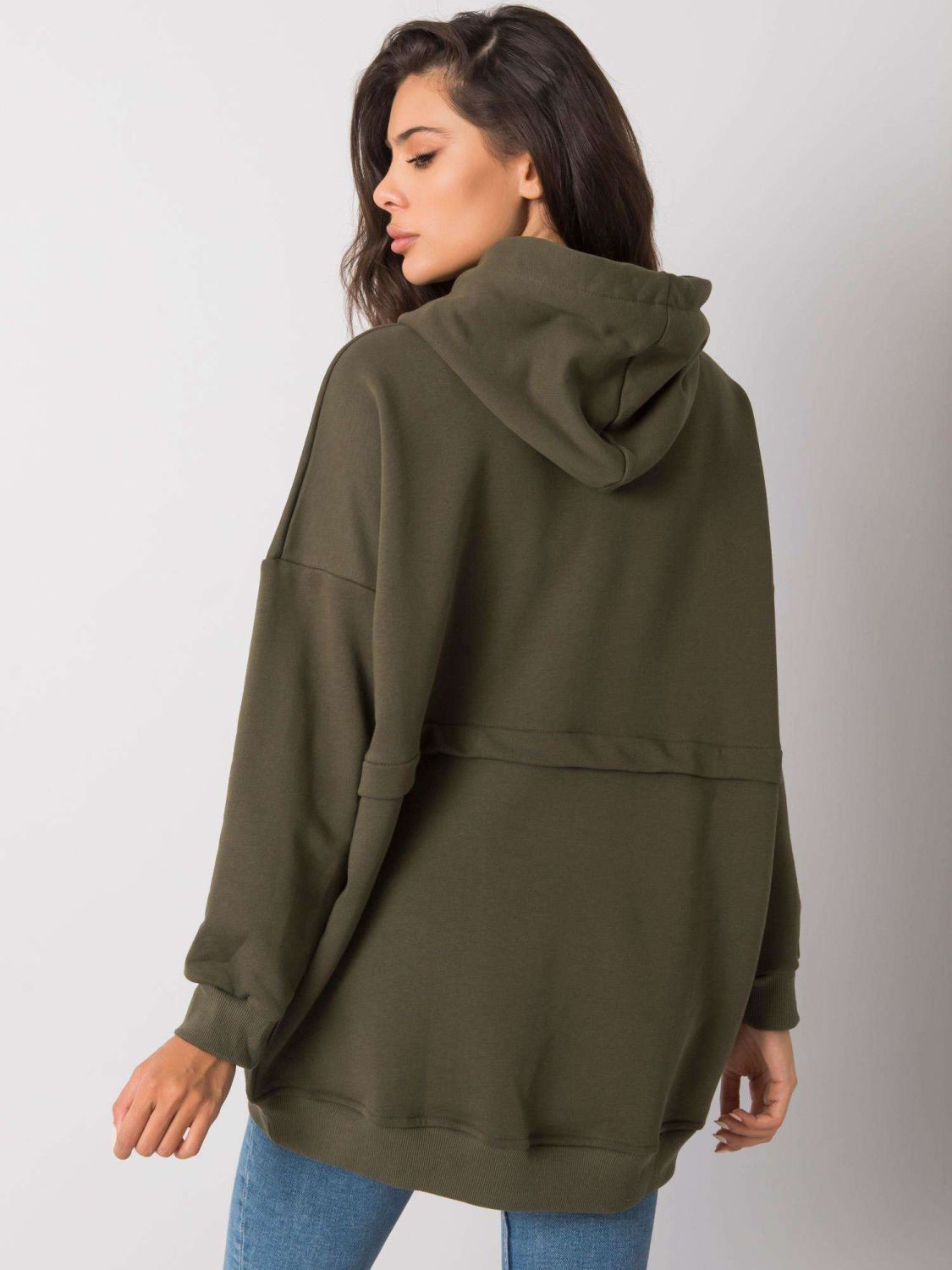 Khaki Damen Kapuzenpullover