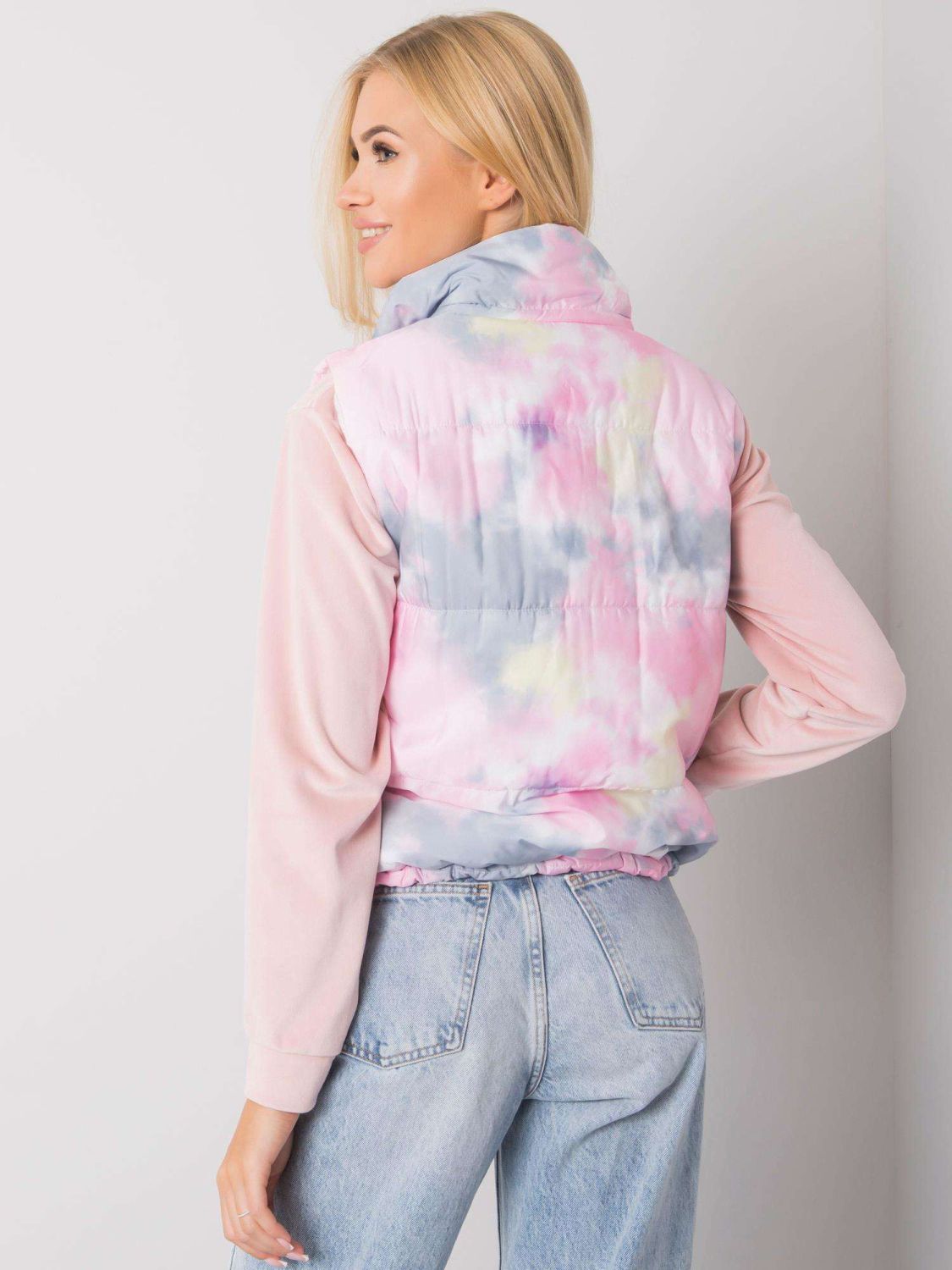 Grau-rosa Weste