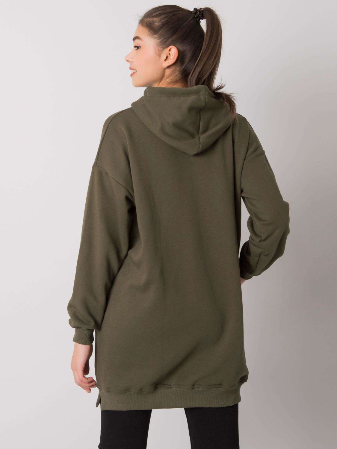 Khaki Damen Hoodie mit Kapuze