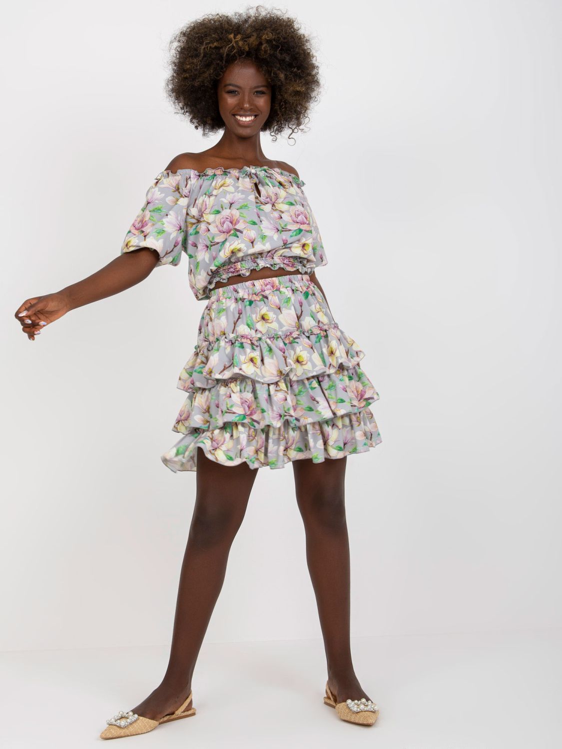 Eleganter Komplett mit Blumenmuster